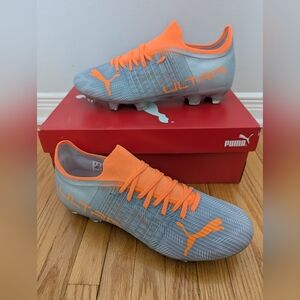 Puma ULTRA Men's Soccer Cleats - Gray and Electric Orange